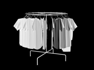 pack jeans tshirts round rack 1 mens tank top tshirt rack mens long sleeve t-shirt rack hanging pa 3D Model