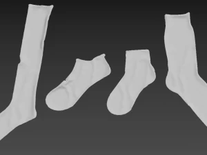 sock socks calcetin calcetines foot footwear wear winter feet classic cloth women men unishort f 3D Model