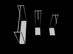 pack 3 clothes racks pack 3 mens tank top tshirt rack mens long sleeve t-shirt rack hanging pants 3D Model
