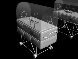 infant incubator machine premature baby equipment newborn child hospital maternity lab medical er ce 3D Модель