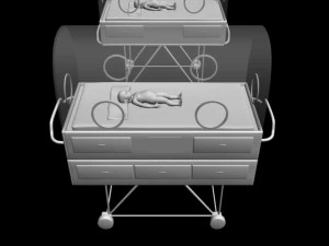 infant incubator machine premature baby equipment newborn child hospital maternity lab medical er ce 3D Model