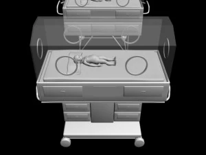 infant incubator machine premature baby equipment newborn child hospital maternity lab medical er ce 3D Model