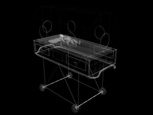 infant incubator machine premature baby equipment newborn child hospital maternity lab medical er ce 3D Model