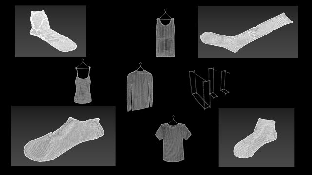 15 hanged clothes collection sock socks calcetin calcetines foot footwear wear winter feet classic c 3D 모델 .c4d .max .obj .3ds .fbx .stl .blend 