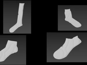 15 hanged clothes collection sock socks calcetin calcetines foot footwear wear winter feet classic c 3D Model