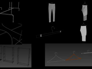 15 hanged clothes collection sock socks calcetin calcetines foot footwear wear winter feet classic c 3D Model