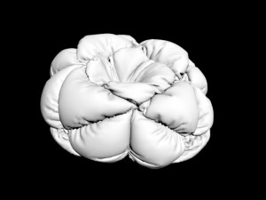round puff pouf pouff pouffe furniture stool sofa sit seat comfort confort chair pouffe puff padded Modèle 3D