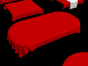 table cloth tablecloth fabric rag wood oval circle round square rectangular interior restaurant vint Modèle 3D