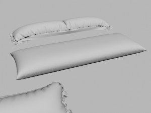 pillow collection shape pillows soft wrinkles bed sofa bedroom livingroom room cloth pack detailed c 3D Model