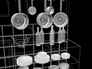 부엌 방 인테리어 디자인 미니멀리스트 현대 가구 방 편안함 가족 인테리어 디자인 3D 모델