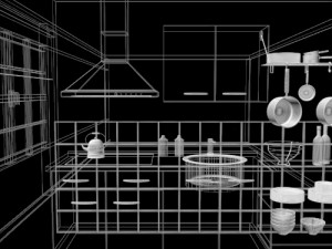 kitchen room interior design minimalist contemporary furniture room comfort family interior design Model 3D