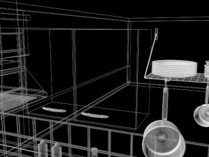 kitchen room interior design minimalist contemporary furniture room comfort family interior design Model 3D