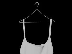 hanging womens tank top hanging pants folded hanging pants jeans pants trousers denim fashion cloth 3D Model