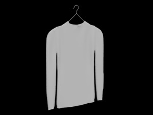 hanging mens long-sleeved shirt folded hanging pants jeans pants trousers denim fashion clothing gar 3D Model
