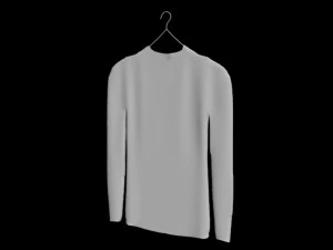 hanging mens long-sleeved shirt folded hanging pants jeans pants trousers denim fashion clothing gar 3D Model