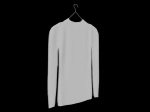 hanging mens long-sleeved shirt folded hanging pants jeans pants trousers denim fashion clothing gar 3D Model