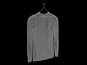 hanging mens long-sleeved shirt folded hanging pants jeans pants trousers denim fashion clothing gar 3D Model