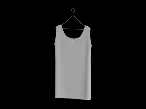 hanging mens tank top folded hanging pants jeans pants trousers denim fashion clothing garment mode 3D Model