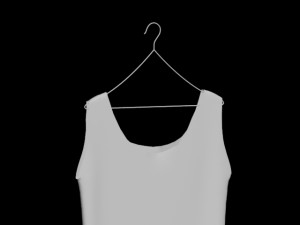 hanging mens tank top folded hanging pants jeans pants trousers denim fashion clothing garment mode 3D Model