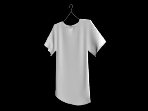 t-shirt hanging on a hanger mens tank top tshirt rack mens long sleeve t-shirt rack hanging pants 3D Model