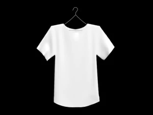 t-shirt hanging on a hanger mens tank top tshirt rack mens long sleeve t-shirt rack hanging pants 3D Model