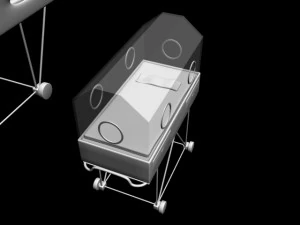 stretcher human man woman morgue mortuary hospital accident police autopsy medic patient dead victim 3D Model