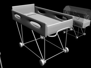 stretcher human man woman morgue mortuary hospital accident police autopsy medic patient dead victim 3D Model