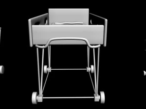 stretcher human man woman morgue mortuary hospital accident police autopsy medic patient dead victim 3D Model