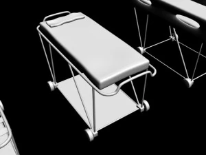 stretcher human man woman morgue mortuary hospital accident police autopsy medic patient dead victim 3D Model