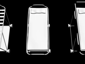 stretcher human man woman morgue mortuary hospital accident police autopsy medic patient dead victim 3D Model