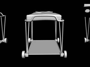 stretcher human man woman morgue mortuary hospital accident police autopsy medic patient dead victim 3D Model