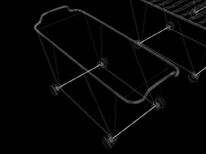stretcher human man woman morgue mortuary hospital accident police autopsy medic patient dead victim Model 3D
