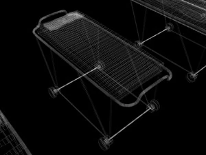 stretcher human man woman morgue mortuary hospital accident police autopsy medic patient dead victim 3D Model