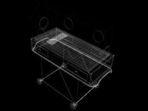 stretcher human man woman morgue mortuary hospital accident police autopsy medic patient dead victim 3D Model