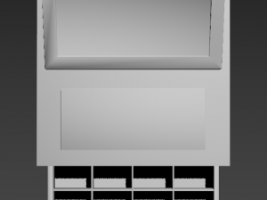 cash register cashier money buy receipt store modern compact electronics apparatus monitor pos machi 3D Model