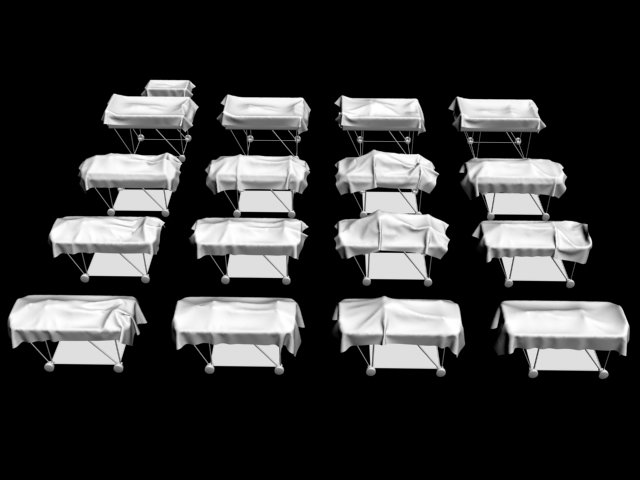 Corpse stretcher Dead Body Covered With Plastic Sheet ...