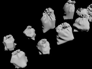 garbage bag trash ally dirt street dumpster junk plastic trashbag rubbish waste sack recycle urban c Model 3D