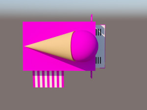 ice cream van low-poly Modèle 3D