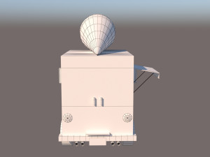 ice cream van low-poly Modèle 3D