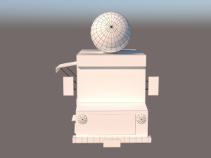 ice cream van low-poly Modèle 3D