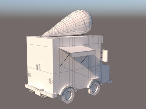 ice cream van low-poly Modèle 3D