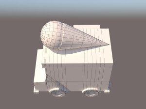 ice cream van low-poly Modèle 3D