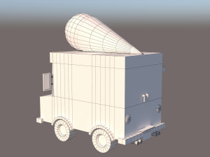 ice cream van low-poly Modèle 3D