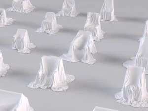 32 covered furniture cloth desk lamp chair sofa couch piano old furniture old house ancient max 2019 3D Model