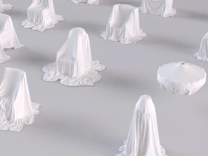 32 covered furniture cloth desk lamp chair sofa couch piano old furniture old house ancient max 2019 3D Model