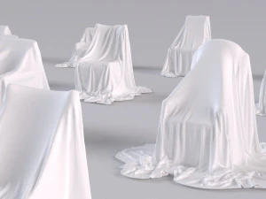 32 covered furniture cloth desk lamp chair sofa couch piano old furniture old house ancient max 2019 3D Model