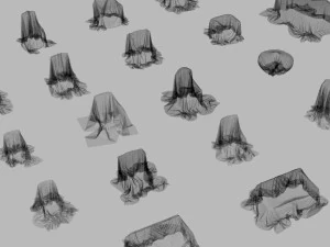 32 covered furniture cloth desk lamp chair sofa couch piano old furniture old house ancient max 2019 3D Model