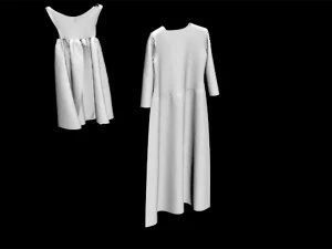 10 dress on hanger collection included 3 types of hanger fashion design women lady hanged girl mod 3D Model