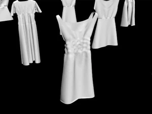 10 dress on hanger collection included 3 types of hanger fashion design women lady hanged girl mod 3D Model