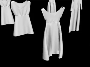 10 dress on hanger collection included 3 types of hanger fashion design women lady hanged girl mod 3D Model